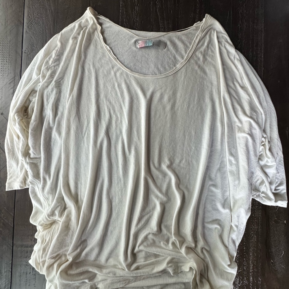 Free People Beach Cream Tunic Top
